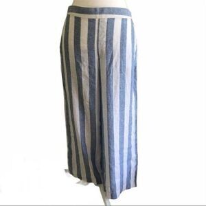 Old Navy Linen-Blend Striped Cullote Pants Size 8